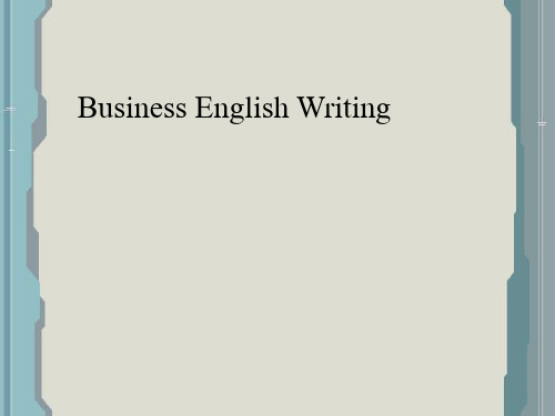 Business English Writing