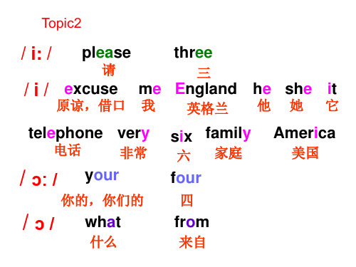 仁爱英语七年级上册Unit1Topic2词汇