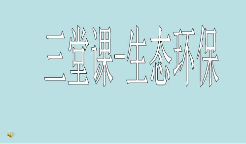 共创绿色家园环保主题班会课