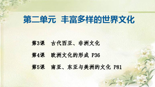 新教材统编版高中历史选择性必修三第二单元丰富多样的世界文化 教学课件(含第3,4,5课)