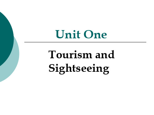 tourism and sightseeing课件