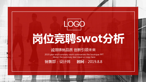 岗位竞聘swot分析ppt