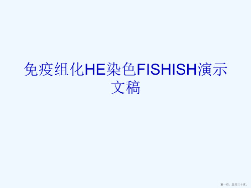 免疫组化HE染色FISHISH演示文稿