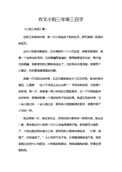 作文小狗三年级三百字