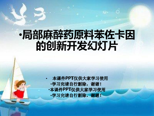 局部麻醉药原料苯佐卡因的创新开发幻灯片