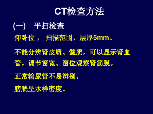 泌尿系统疾病CT诊断