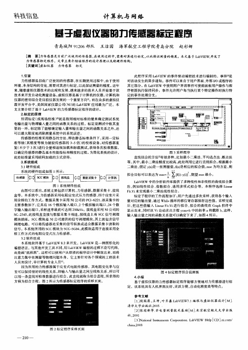 基于虚拟仪器的力传感器标定程序