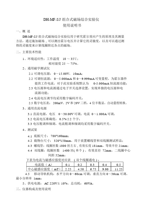 霍尔效应实验和霍尔法测量磁场