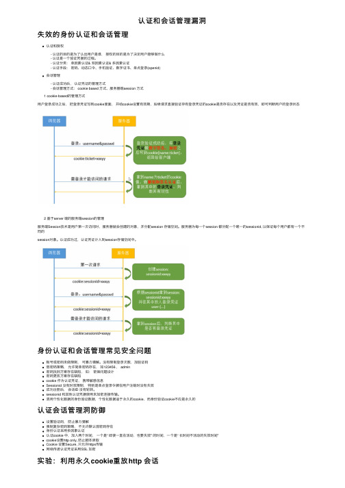 认证和会话管理漏洞