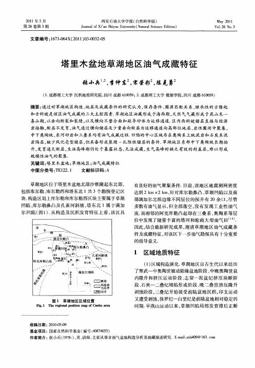 塔里木盆地草湖地区油气成藏特征