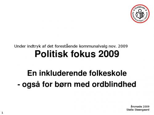 Politisk fokus 2009