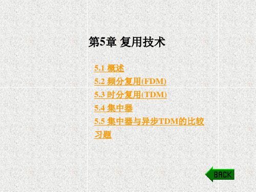 《计算机数据通信教程》课件第5章 复用技术