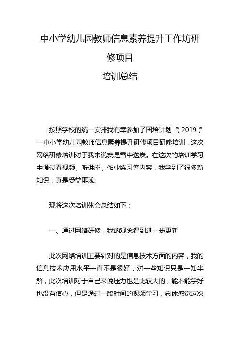 中小学幼儿园教师信息素养提升培训总结 (86)