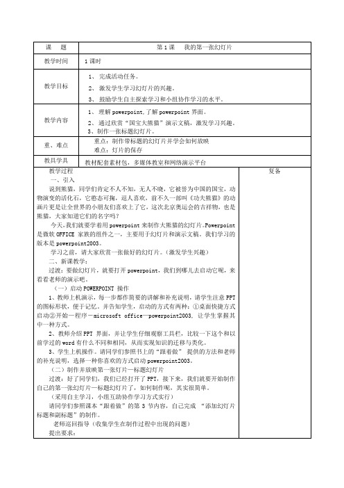 第1课   我的第一张幻灯片