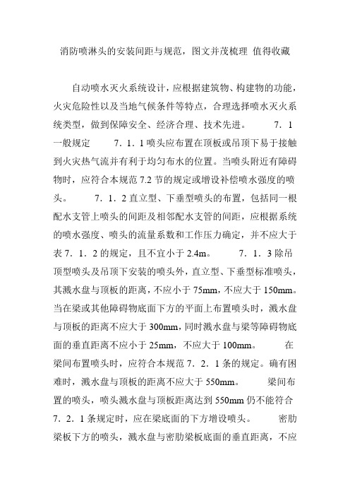 消防喷淋头的安装间距与规范图文并茂梳理 值得收藏