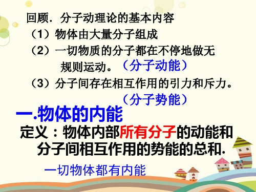 初中物理人教九年级全一册第十三章内能内能新课PPT