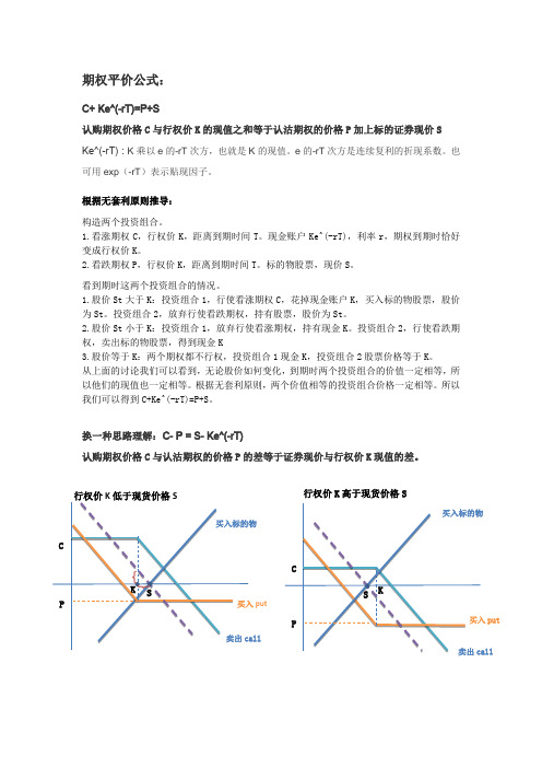 期权平价公式