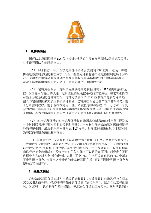 PLC控制程序的编程方法