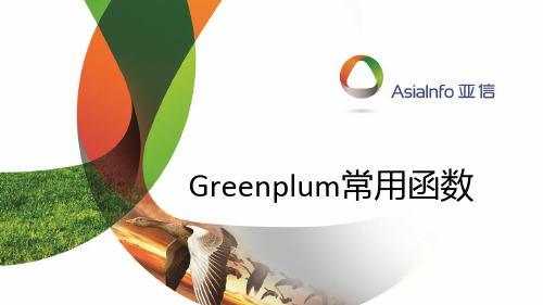 Greenplum常用函数