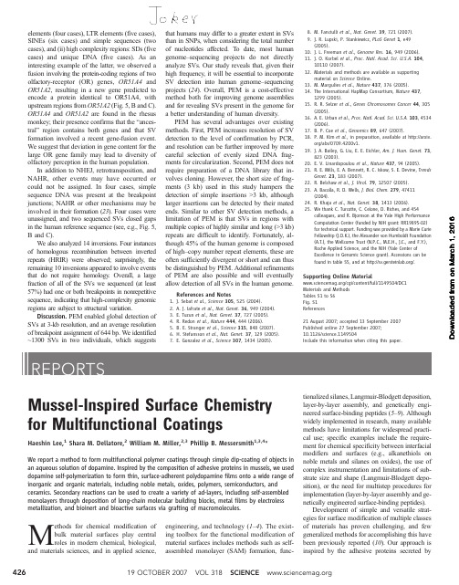 Mussel-inspired surface chemistry for multifunctional coatings