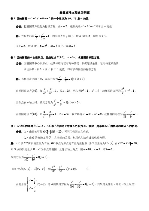 (完整版)高中数学椭圆经典例题详解