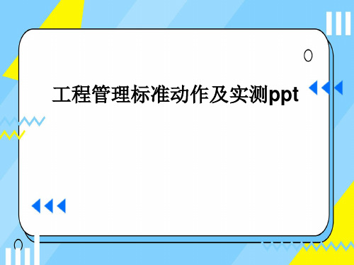 工程管理标准动作及实测ppt