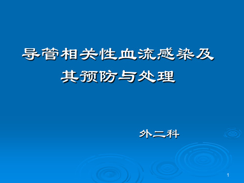 导管相关性血流感染及其预防与处理PPT课件