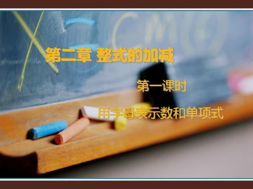 数学人教版七年级上册用字母表示数和单项式