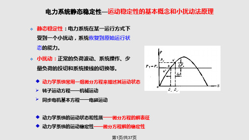 第18章_电力系统静态稳定性PPT课件