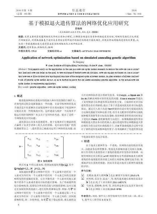 基于模拟退火遗传算法的网络优化应用研究