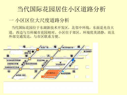 当代国际花园居住小区道路分析