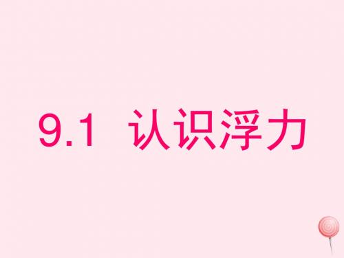 八年级物理下册9.1认识浮力课件2(新版)粤教沪版