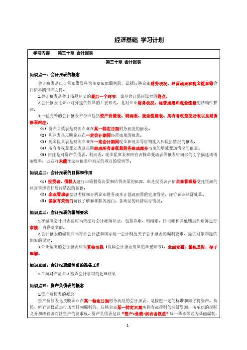 【学习计划】经济基础-第30章