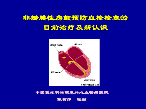 陈柯萍房颤抗凝治疗的再评价