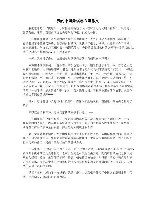 我的中国象棋怎么写作文