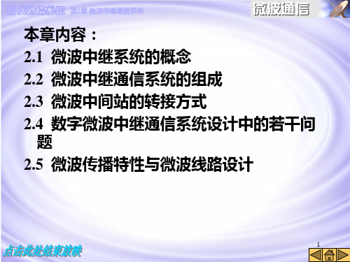 现代通信系统第2章微波中继通信系统