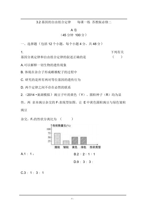 3.2基因的自由组合定律每课一练苏教版必修二