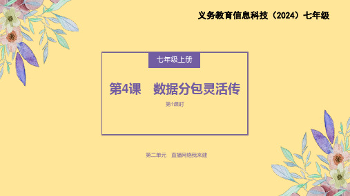 《数据分包灵活传》课件2024—2025学年人教版新教材初中信息技术七年级全一册