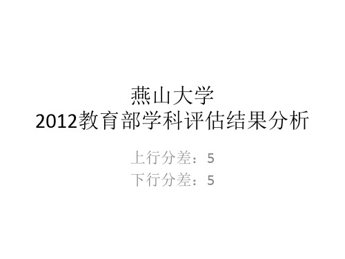 五分分差内-燕山大学2012年教育部学科评估结果分析