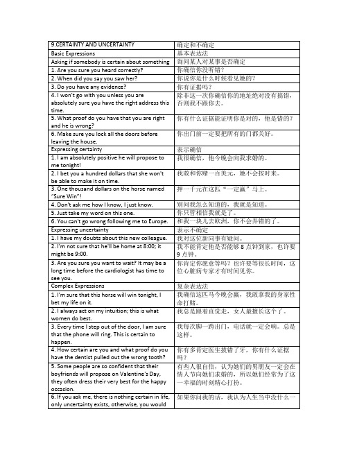 09 Certainty and Uncertainty 确定与不确定