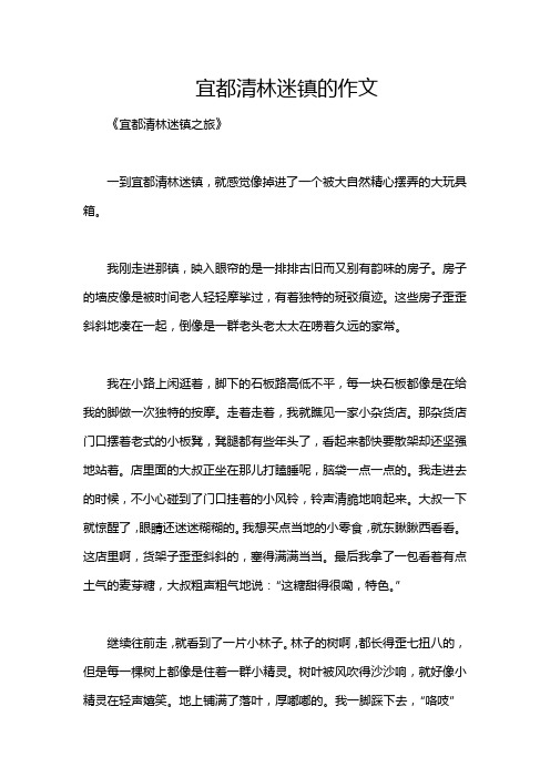 宜都清林迷镇的作文