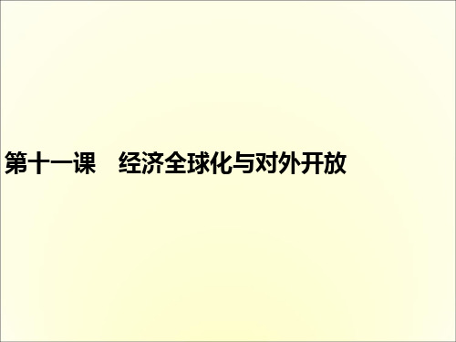 2017高考政治一轮复习-4.11-经济全球化与对外开放课件