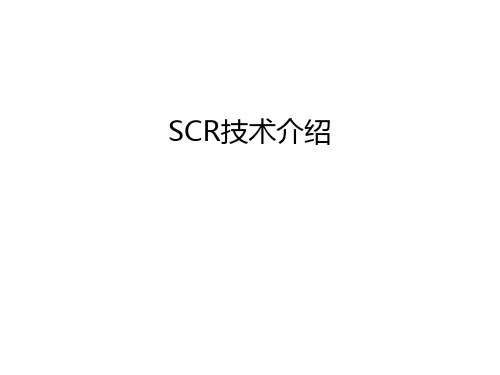 SCR技术介绍培训课件