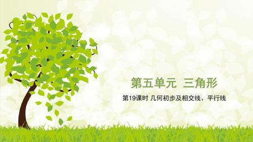 2018年安徽中考数学复习课件5.1 几何初步及相交线、平行线(安徽)
