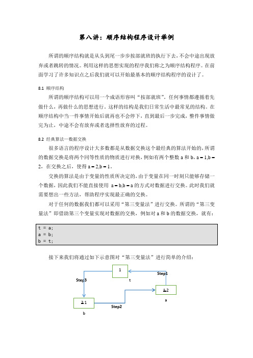 第八讲：顺序结构程序设计举例