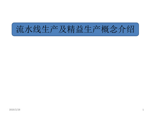 三培训资料精益生产及流水线生产的相关理论PPT课件