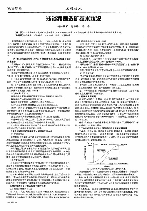 浅谈我国选矿技术状况