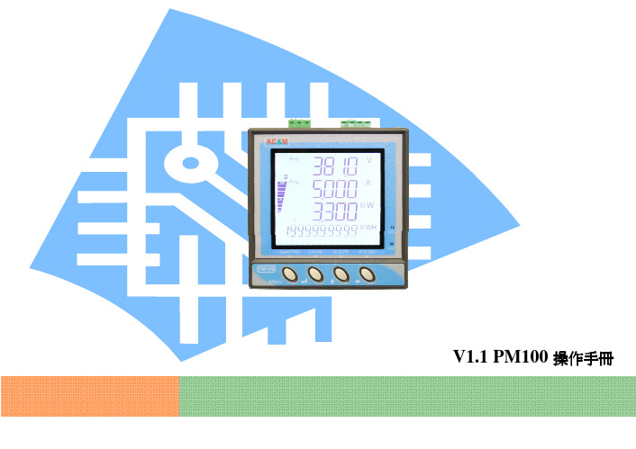 PM100 多功能电力表 说明书