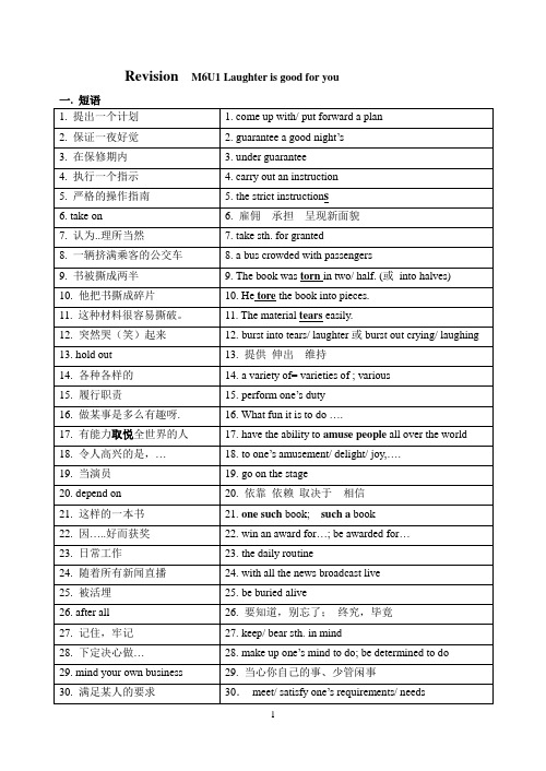 M6u1 REVISION