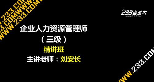 企业人力资源管理师(三级)-第三章